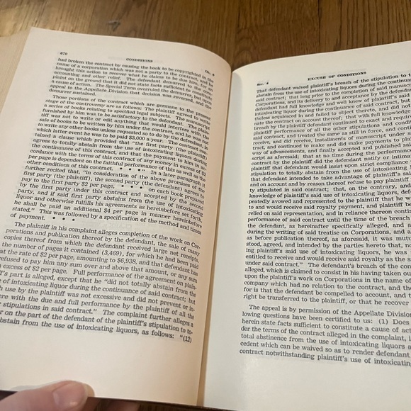Vintage Cases on Contracts 3rd Edition 1947 Arthur L. Corbin, West Pub. Law book - Picture 9 of 11